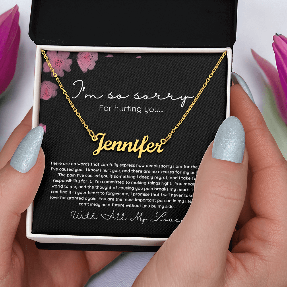 I'm Sorry | Personalized Name Necklace