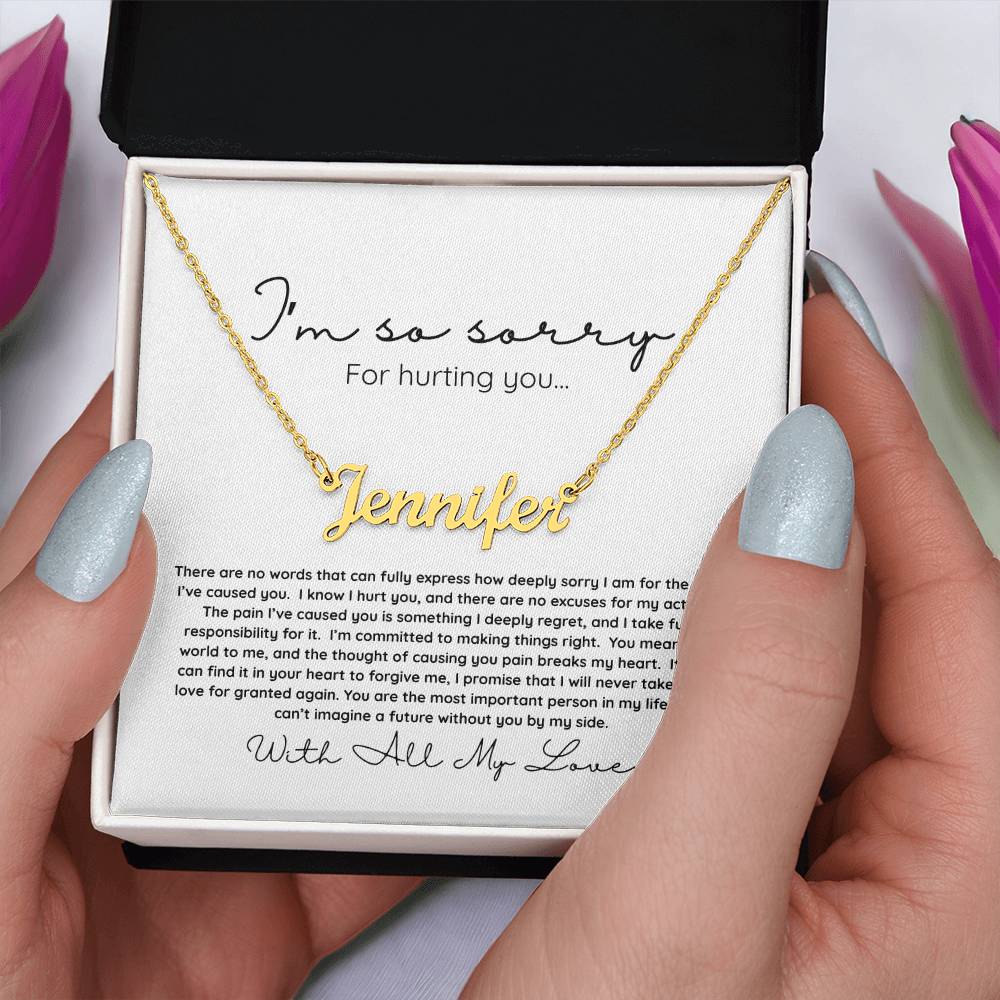 I'm Sorry | Personalized Name Necklace