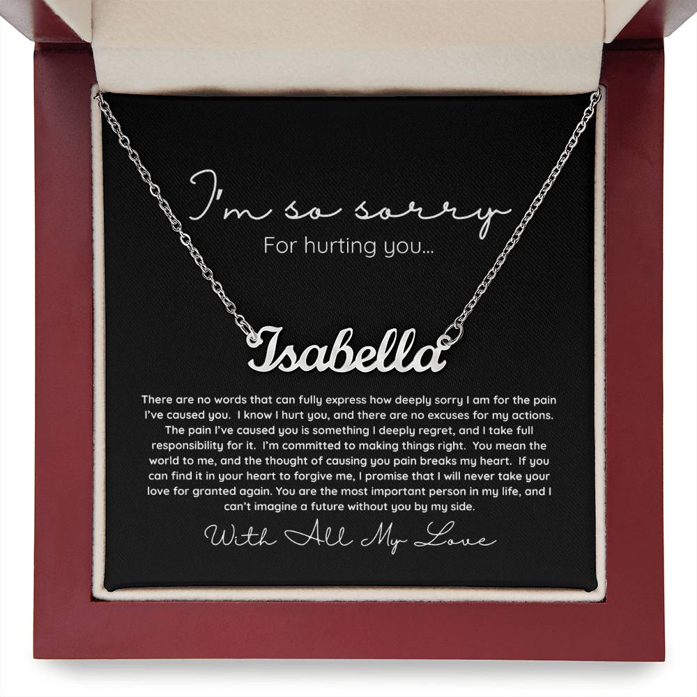I'm Sorry | Personalized Name Necklace