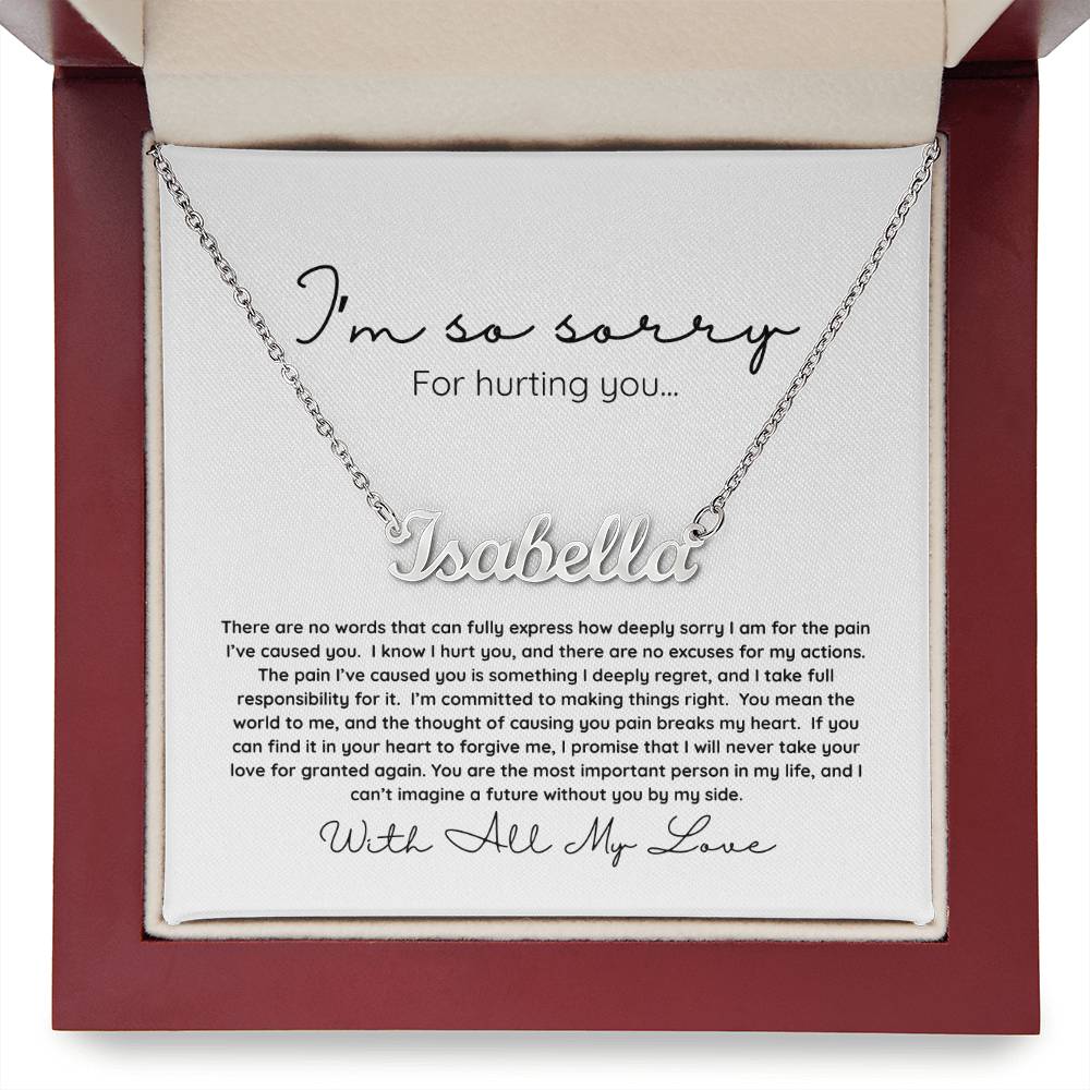 I'm Sorry | Personalized Name Necklace