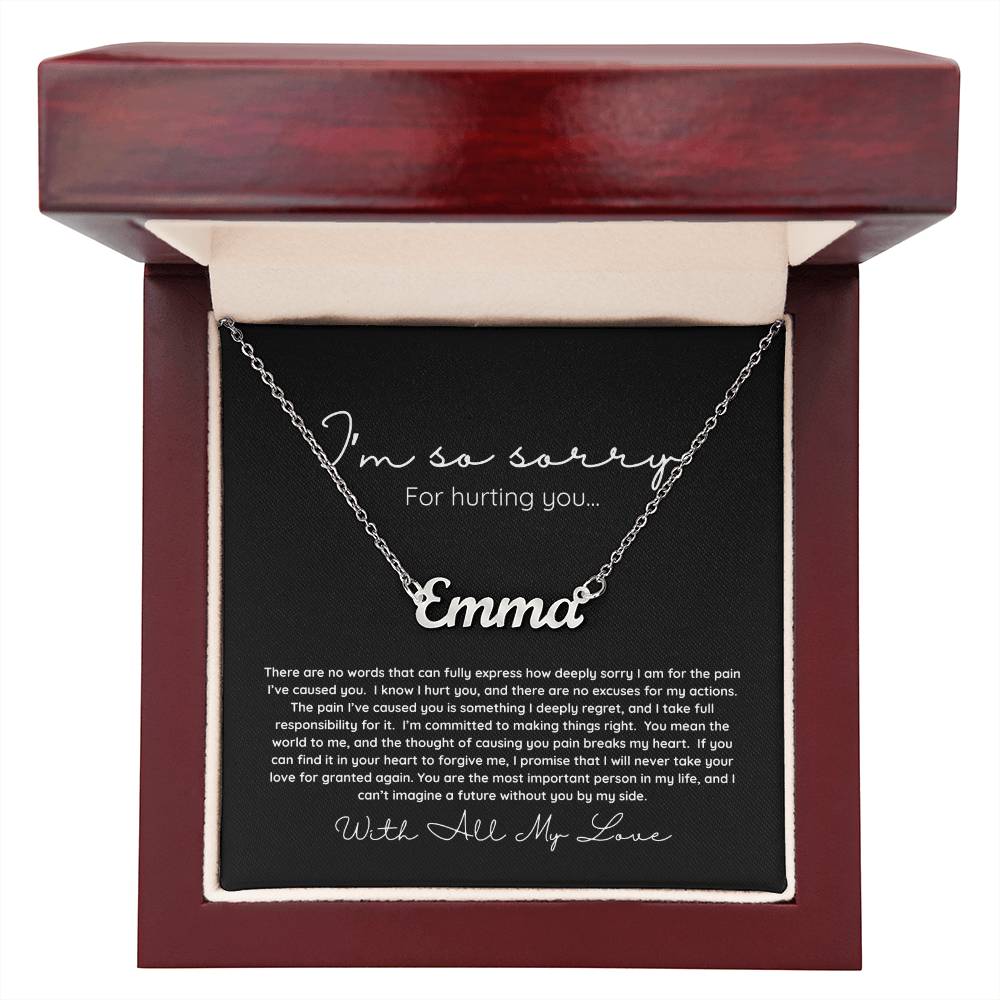 I'm Sorry | Personalized Name Necklace