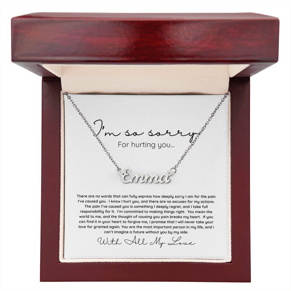 I'm Sorry | Personalized Name Necklace
