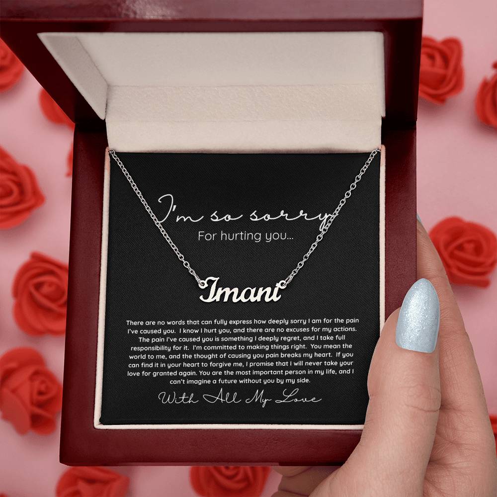 I'm Sorry | Personalized Name Necklace