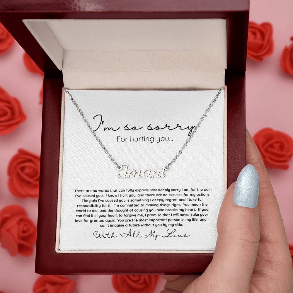 I'm Sorry | Personalized Name Necklace