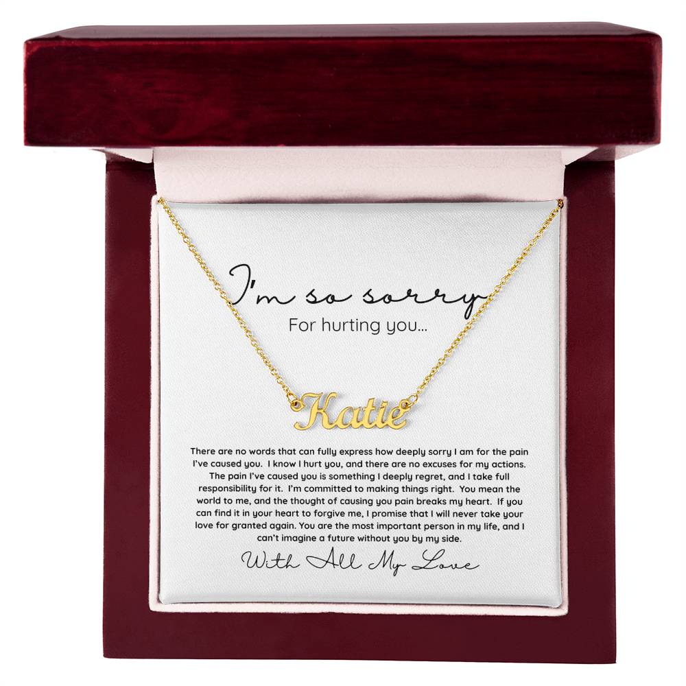 I'm Sorry | Personalized Name Necklace