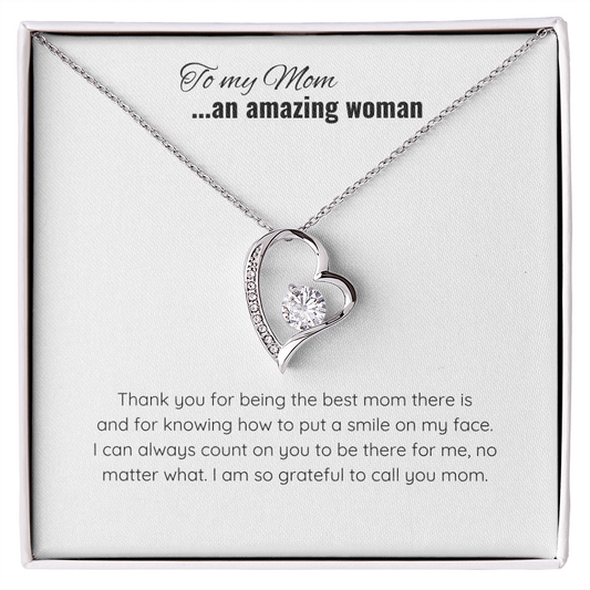 Mother's Day Heart Necklace  | Message Card for Jewelry | Jewelry Gift for Mom