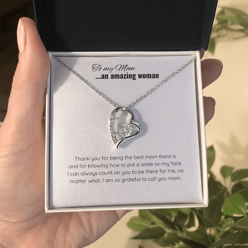 Mother's Day Heart Necklace  | Message Card for Jewelry | Jewelry Gift for Mom