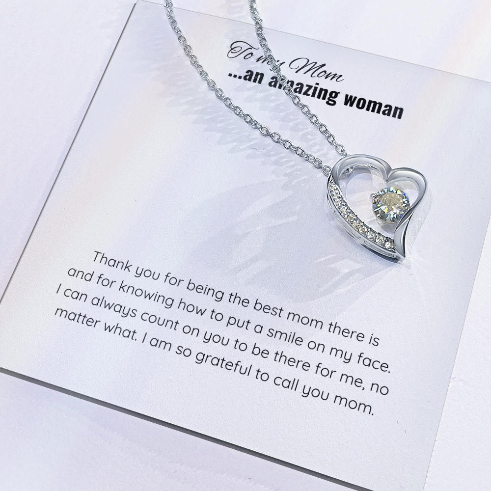 Mother's Day Heart Necklace  | Message Card for Jewelry | Jewelry Gift for Mom