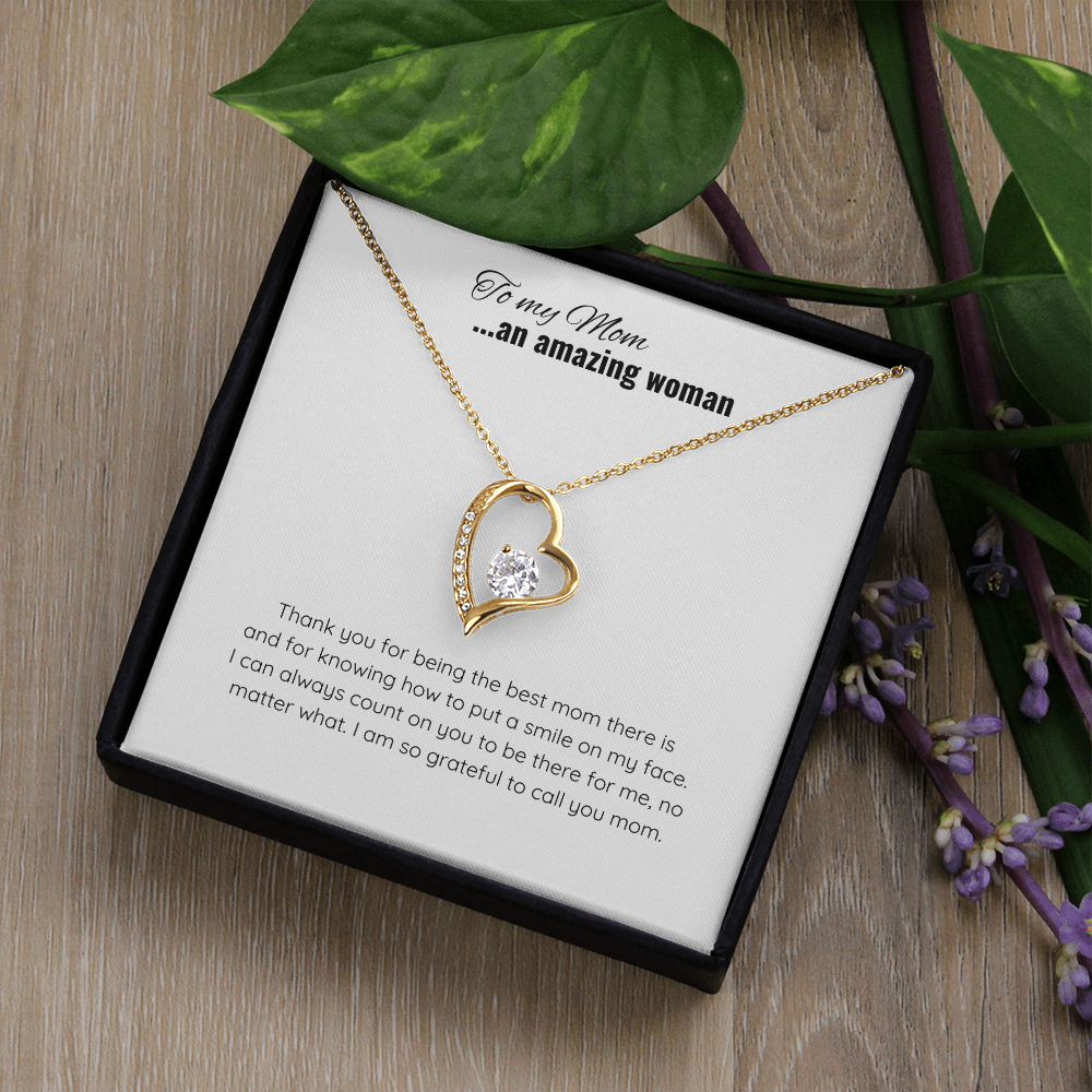 Mother's Day Heart Necklace  | Message Card for Jewelry | Jewelry Gift for Mom